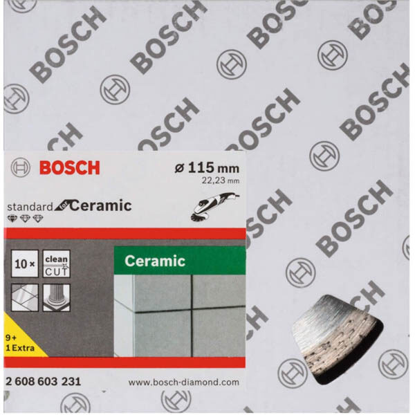 Bosch dijamantska rezna ploča 115 x 22,23 x 1,6 x 7 mm Standard for Ceramic 2608603231 - Image 2