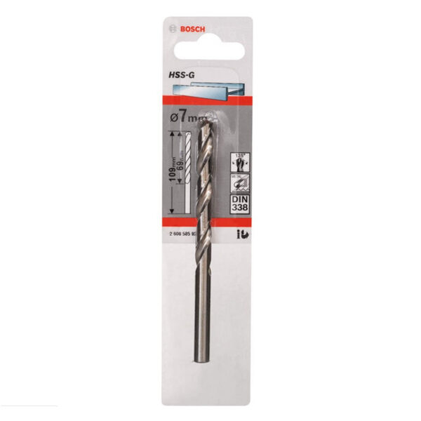 Bosch burgija za metal Ø7x69x109mm HSS-G DIN 338 2608585929 - Image 2