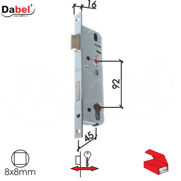 Brava za pvc v. B2036 C 45/92/16/8 Hrom DP1