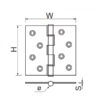 Šarka brodska za vrata 62,5x42x1,3mm (2kom) 0102088 - Image 2