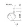 Točkić rotirajući T4105 Crna fi40x50/fi11x22mm 11mm OPD 0206222 - Image 2