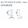 Štit brave za uložak - mali bronza - Image 2