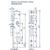 Brava 4 sa jezičkom 21.5x82(36.5x170)25 za metalna vrata - siva - Image 2
