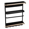 Jja magnetna polica za kuhinju blackwood 24x5x34,5cm metal crna