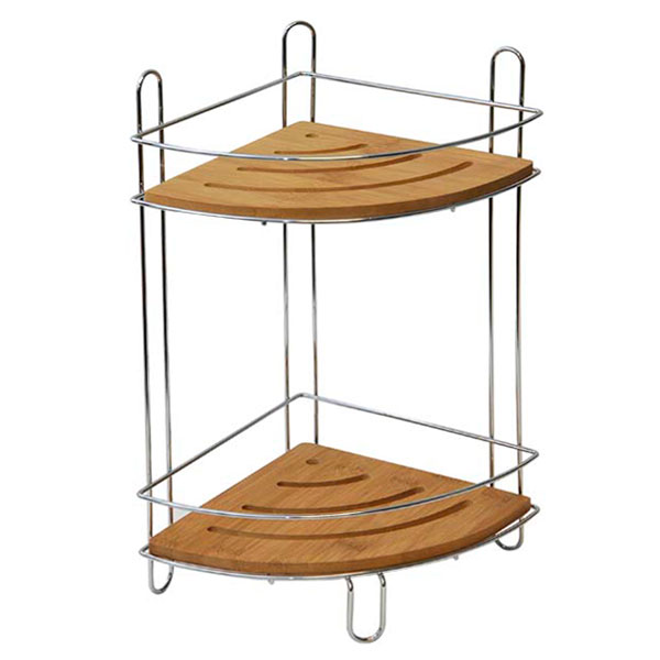 Tendance dvostruka ugaona posuda mdf bambus hrom 9118195