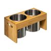 Five držač za pribor+stalak 23,1x12,2x12x2cm inox/bambus bež (179660)