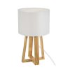 Lampa 20x34.5cm Poliester/Pamuk/Drvo Bela (161500A)