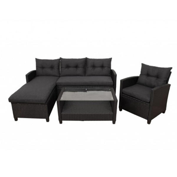 Baštenski set Cebu 2 klupe+fotelja+sto (72581)