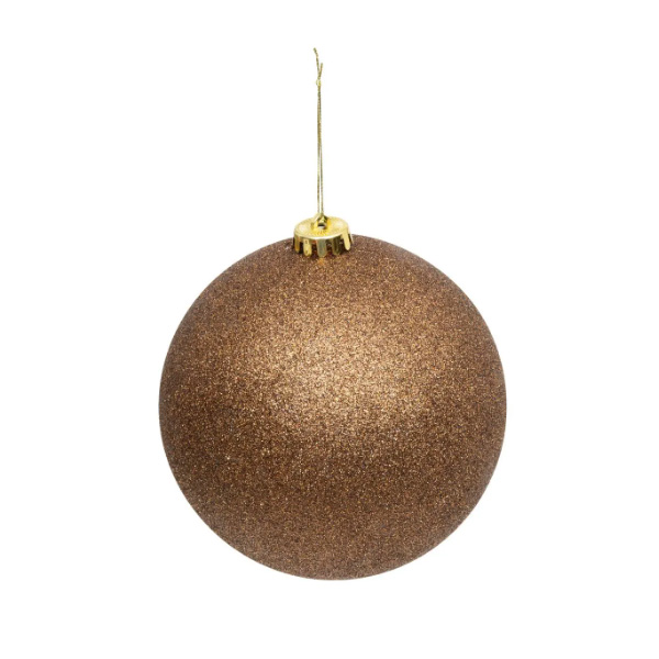 Novogodišnji ukras za jelku maxi kugla kom 150mm bronza gliter (184614P)