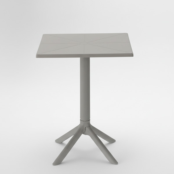 Baštenski sto kvadratni 60 x 60 x 77,5 cm sivi (FAT0985)