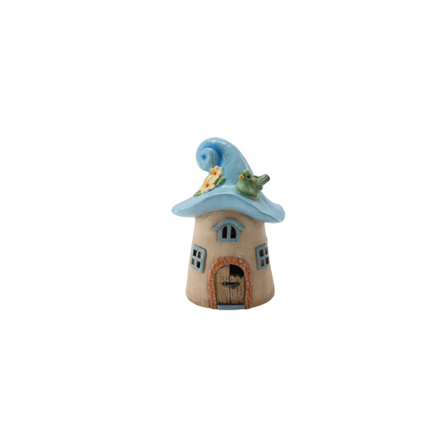 Baštenska figurica kućica pečurka plava 24,1 x 21,5 x 34,2 cm LED (GOT7065)